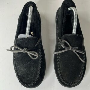 My Slippers Leather Slipper house shoes Black Sz 9
